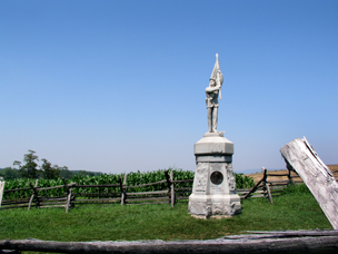 Antietam Bloody Lane with cornfield