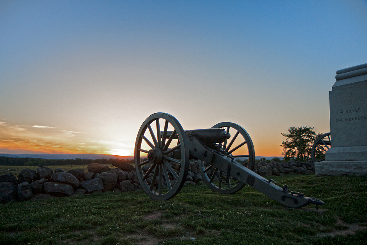 Cannon at Gettysburg Eternal Light Peace Memorial