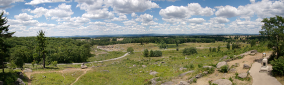 Panorama from Little Round Top and Big Round Top - Gettysburg, PA