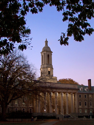 Old Main at dusk
