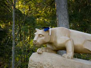 Nittany Lion with Cap graduation