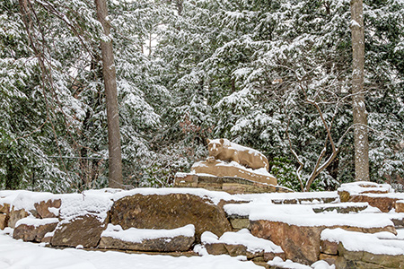 New Nittany Lion with Snow - 2013