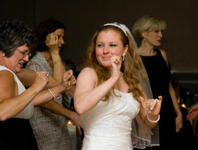 Candid wedding photo