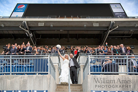 Beaver Stadium wedding photo