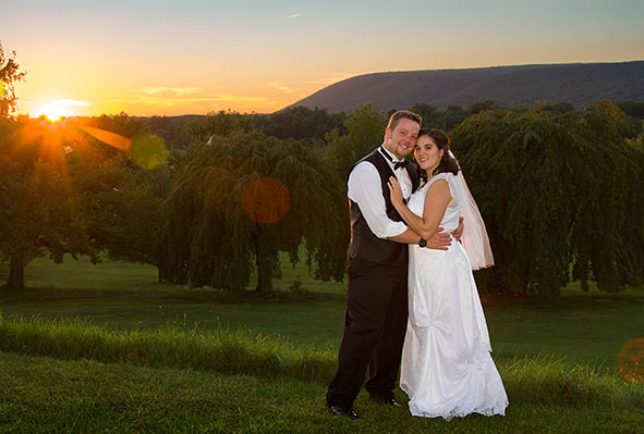 State College Elks wedding sunset photo