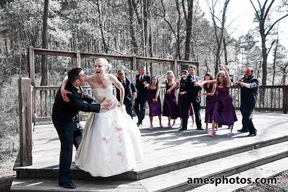 Zombie wedding photo