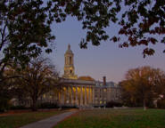 Penn State Old Main at dusk